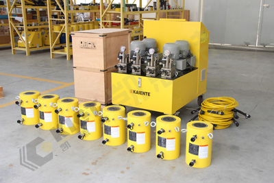 200噸雙作用大噸位千斤頂，變頻同步頂升（shēng）係統